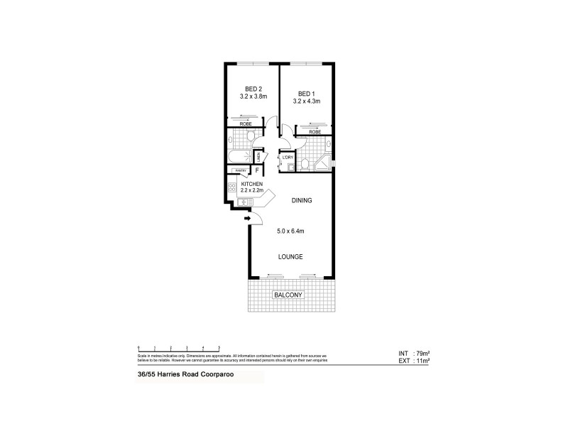 36/55 Harries Road, Coorparoo QLD 4151 Floorplan
