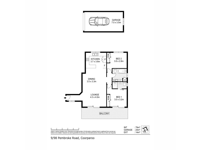 9/98 Pembroke Road, Coorparoo QLD 4151 Floorplan