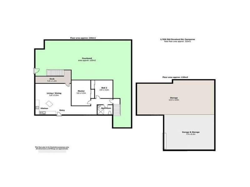1/398 Old Cleveland Road, Coorparoo QLD 4151 Floorplan