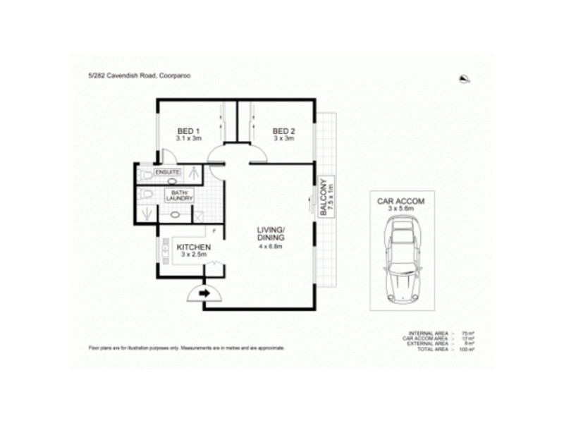 5/282 Cavendish Road, Coorparoo QLD 4151 Floorplan