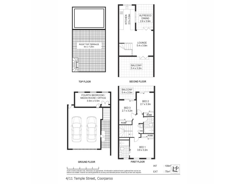 4/11 Temple Street, Coorparoo QLD 4151 Floorplan
