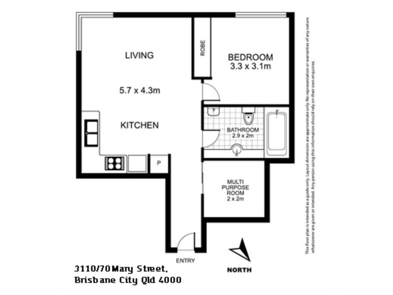 3110/70 Mary Street, Brisbane City QLD 4000 Floorplan