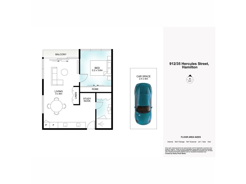 912/35 Hercules Street, Hamilton QLD 4007 Floorplan