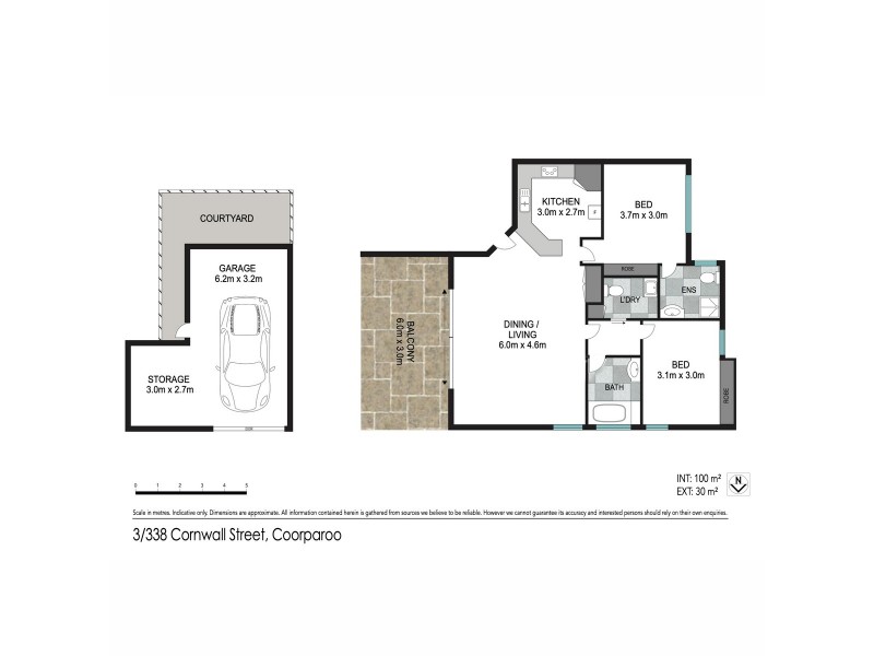 3/338 Cornwall Street, Greenslopes QLD 4120 Floorplan