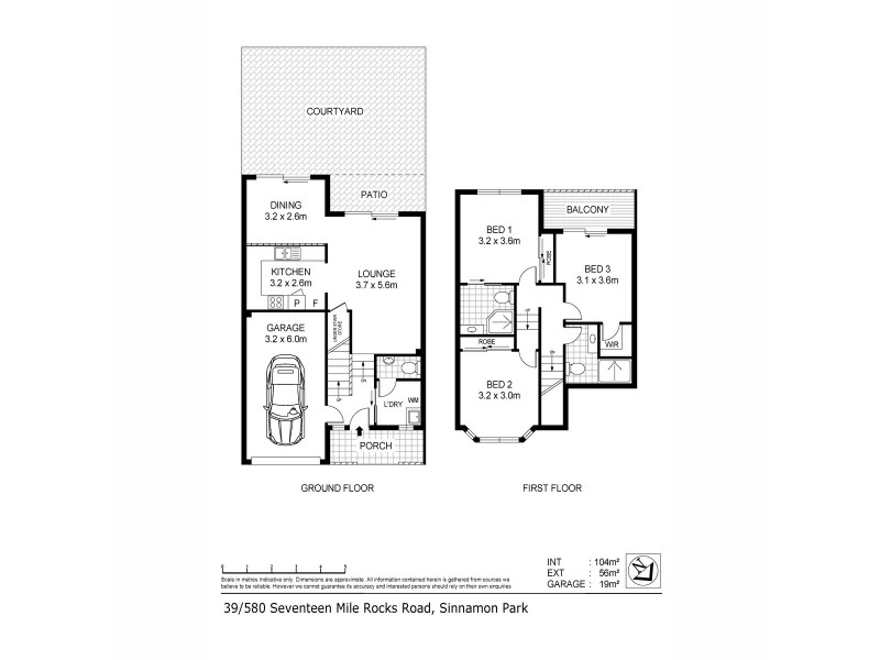 39/580 Seventeen Mile Rocks Road, Sinnamon Park QLD 4073 Floorplan