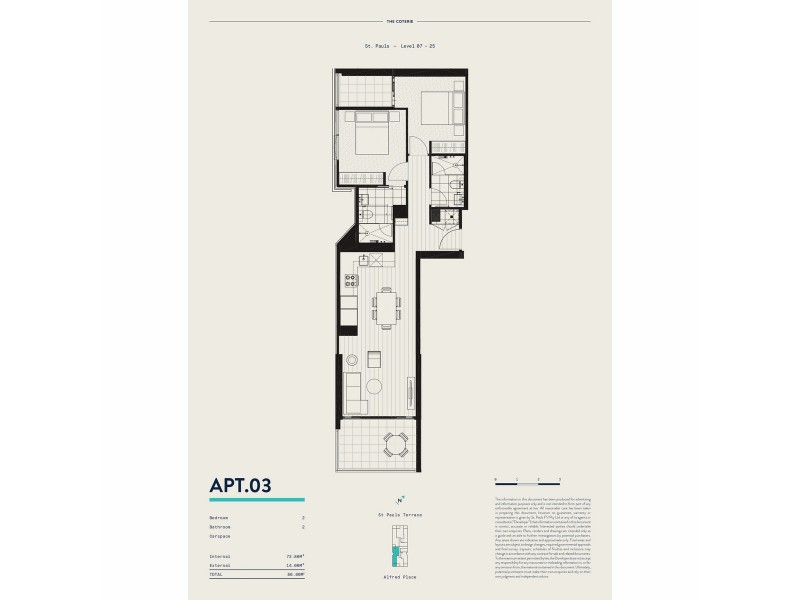 1604/365 St Pauls Terrace, Fortitude Valley QLD 4006 Floorplan