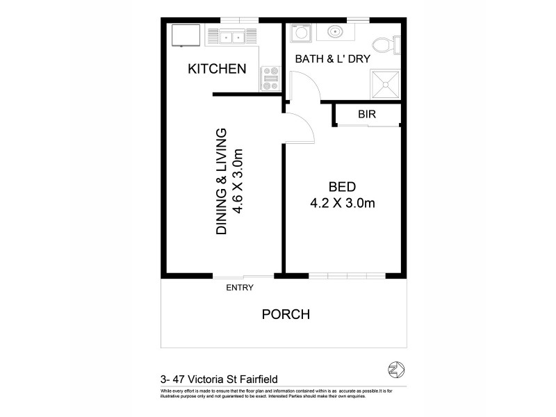 3/47 Victoria Street, Fairfield QLD 4103 Floorplan