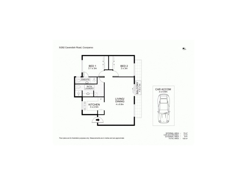 5/282 Cavendish Road, Coorparoo QLD 4151 Floorplan