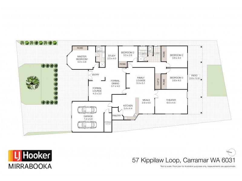 57 Kippilaw Loop, Carramar WA 6031 Floorplan