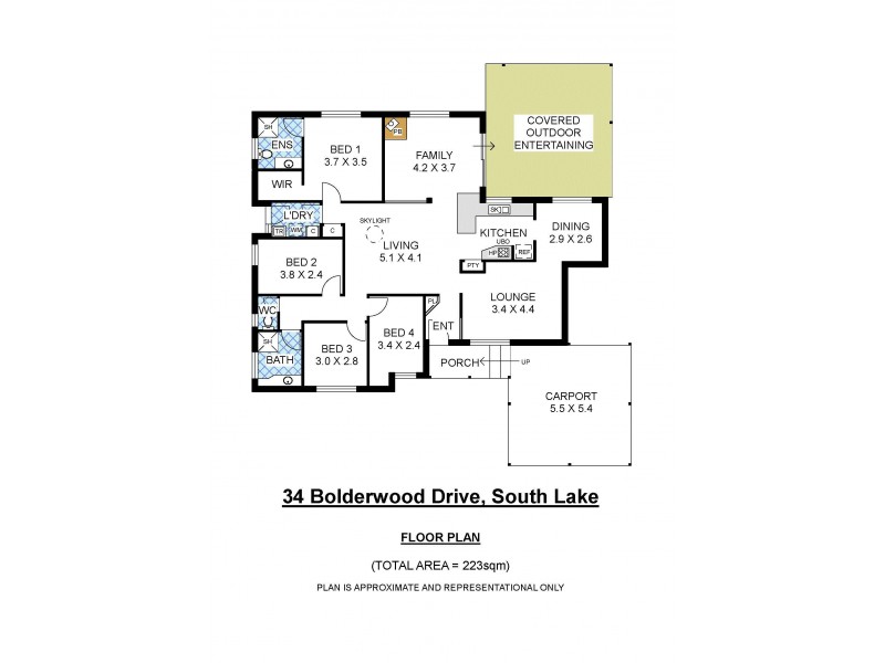 34 Bolderwood Drive, South Lake WA 6164 Floorplan