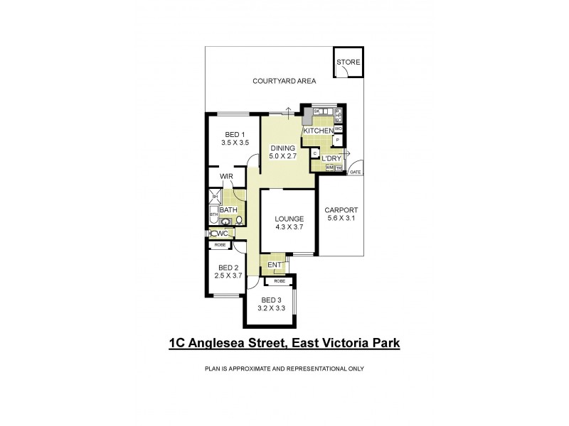 1C Anglesea Street, East Victoria Park WA 6101 Floorplan