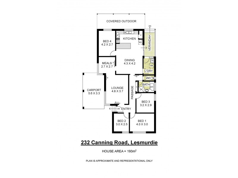 232 Canning Road, Lesmurdie WA 6076 Floorplan