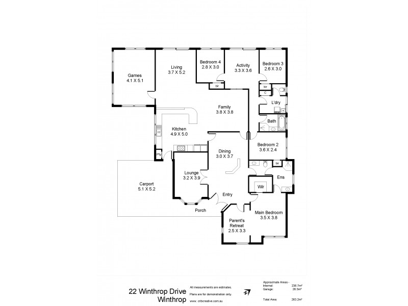 22 Winthrop Drive, Winthrop WA 6150 Floorplan