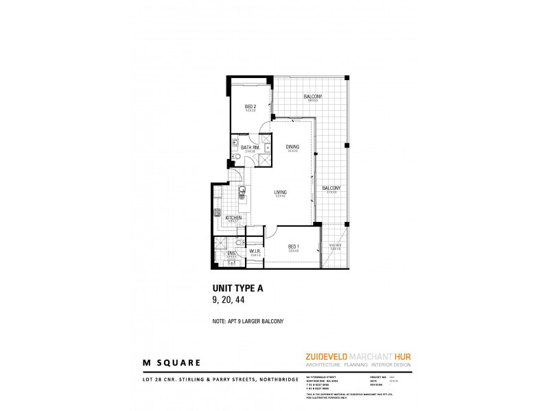 FOR DISPLAY 44/180 Stirling Street, Perth WA 6000 Floorplan
