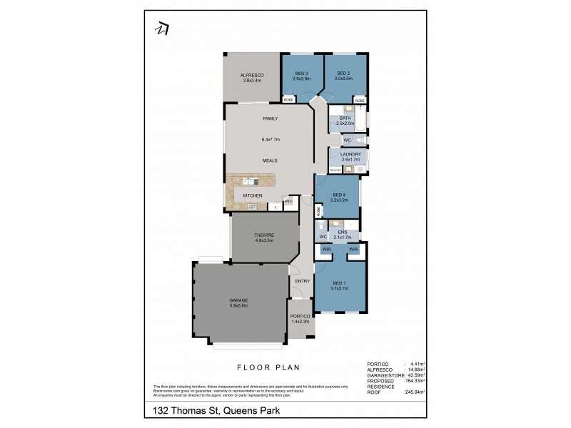 132 Thomas Street, Queens Park WA 6107 Floorplan