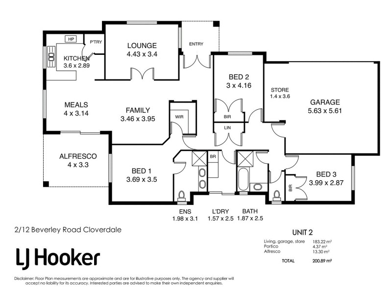 12 Beverley Road, Cloverdale WA 6105 Floorplan