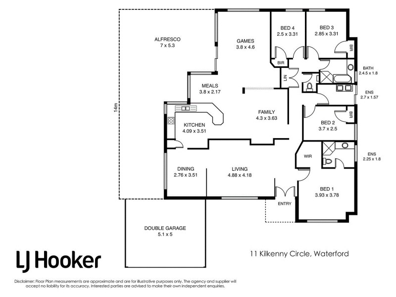 11 Kilkenny Circle, Waterford WA 6152 Floorplan