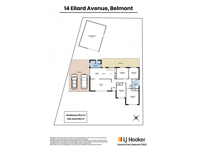 14 Ellard Avenue, Belmont WA 6104 Floorplan