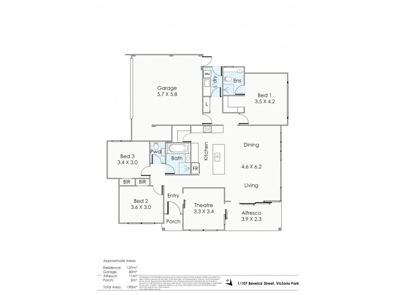1/107 Berwick Street, Victoria Park WA 6100 Floorplan