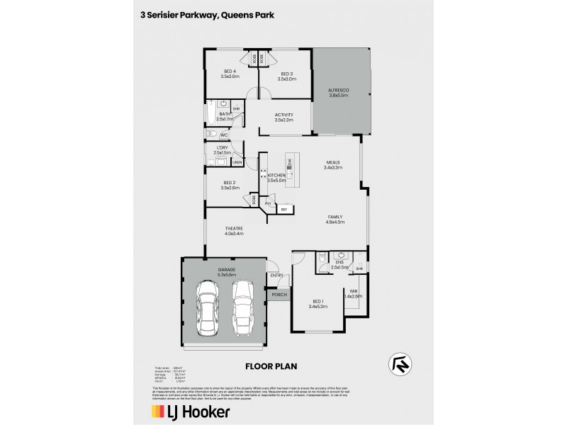 3 Serisier Parkway, Queens Park WA 6107 Floorplan