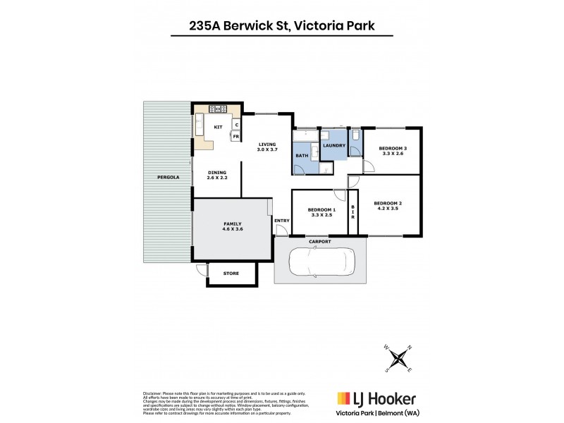 235A Berwick Street, Victoria Park WA 6100 Floorplan