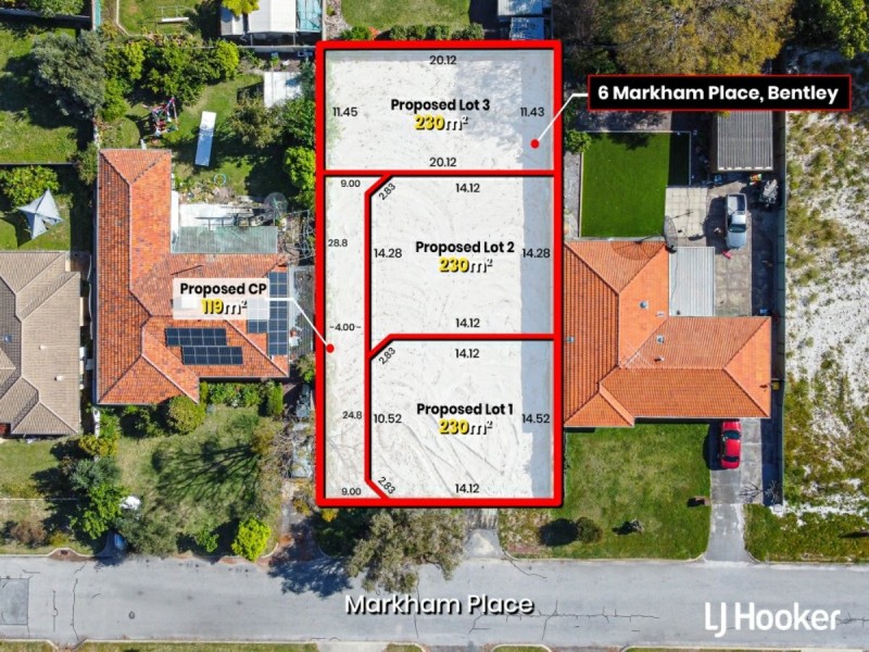 Lot 1, 2 & 3/6 Markham Place, Bentley WA 6102