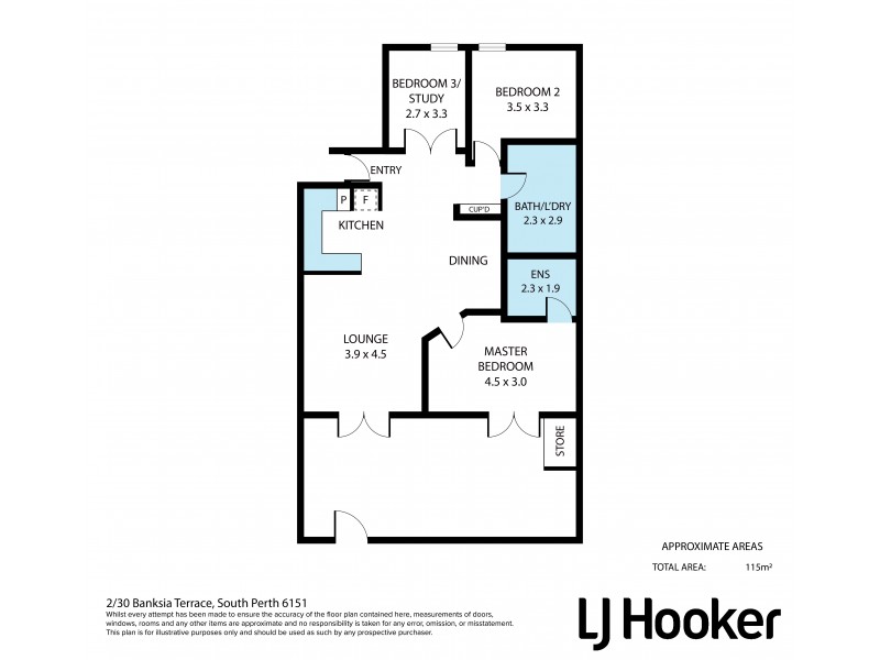 2/30 Banksia Terrace, South Perth WA 6151 Floorplan