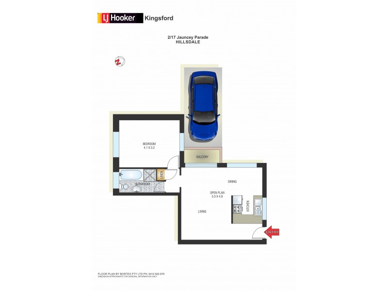 2/17 Jauncey Place, Hillsdale NSW 2036 Floorplan