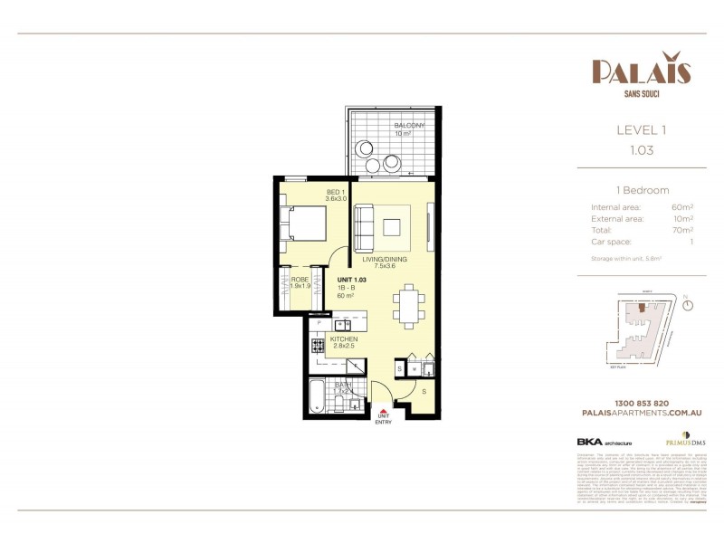 1.03/365-377 Rocky Point Road, Sans Souci NSW 2219 Floorplan