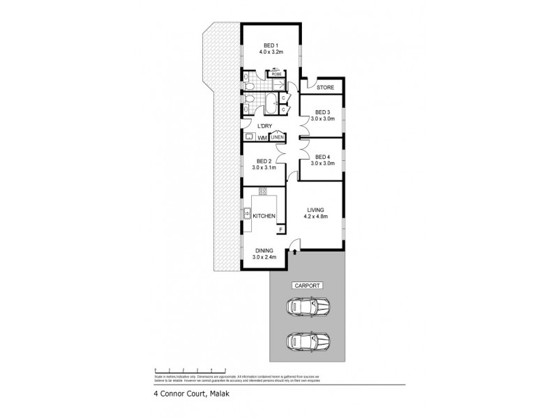 4 Connor Court, Malak NT 0812 Floorplan