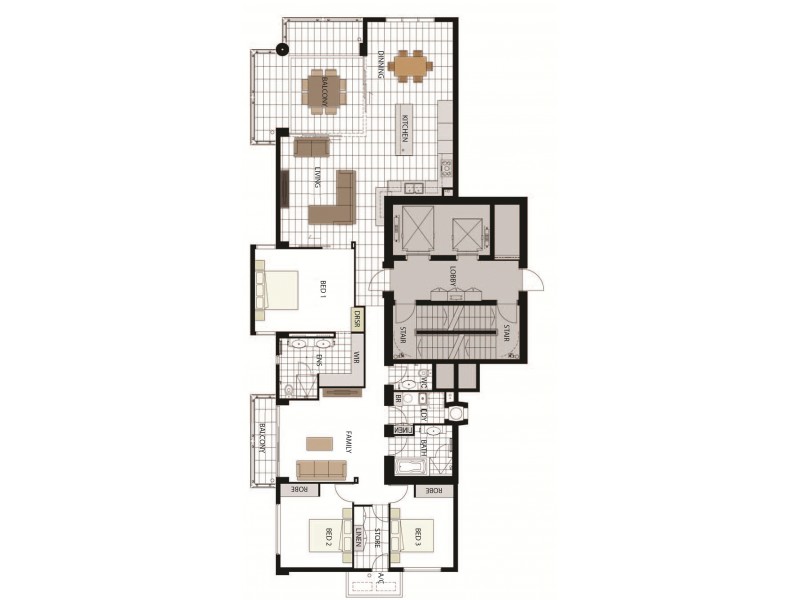 431/130 Esplanade, Darwin NT 0800 Floorplan