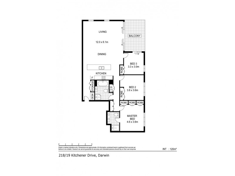 218/19B Kitchener Drive, Darwin NT 0800 Floorplan
