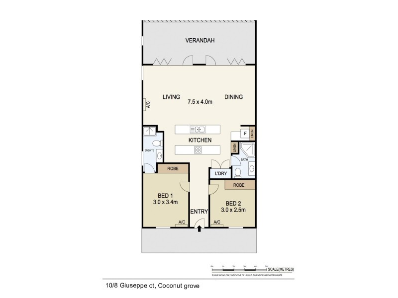 10/8 Giuseppe Court, Coconut Grove NT 0810 Floorplan