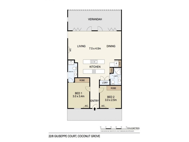 22/8 Giuseppe Court, Coconut Grove NT 0810 Floorplan