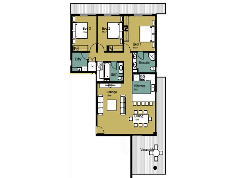 18/12 Dashwood Place, Darwin NT 0800 Floorplan