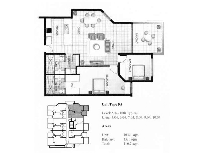 1104/24 Litchfield Street, Darwin NT 0800 Floorplan