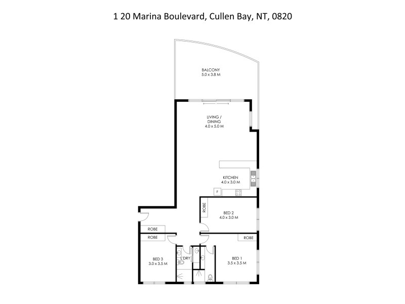 1/20 Marina Boulevard, Cullen Bay NT 0820 Floorplan