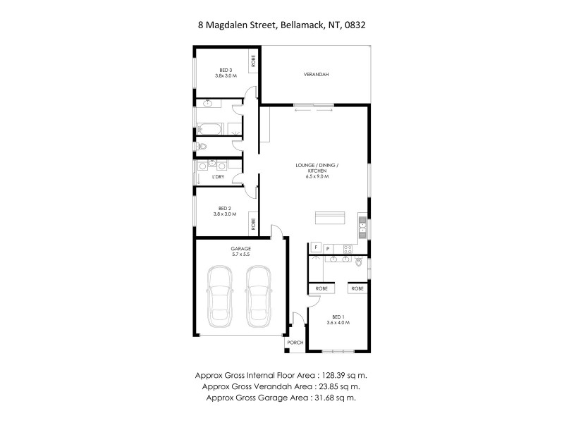 8 Magdalen Street, Bellamack NT 0832 Floorplan