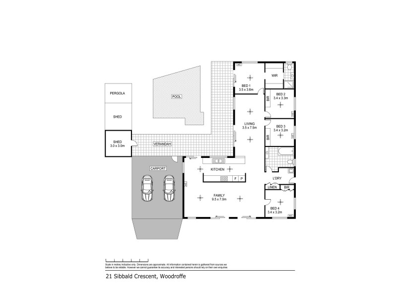 21 Sibbald Crescent, Woodroffe NT 0830 Floorplan