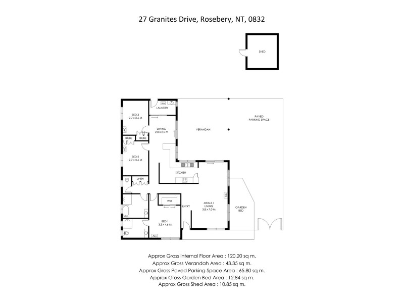 27 Granites Drive, Rosebery NT 0832 Floorplan