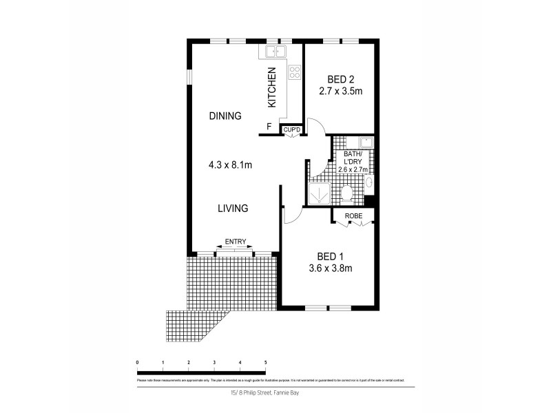 15/8 Philip Street, Fannie Bay NT 0820 Floorplan