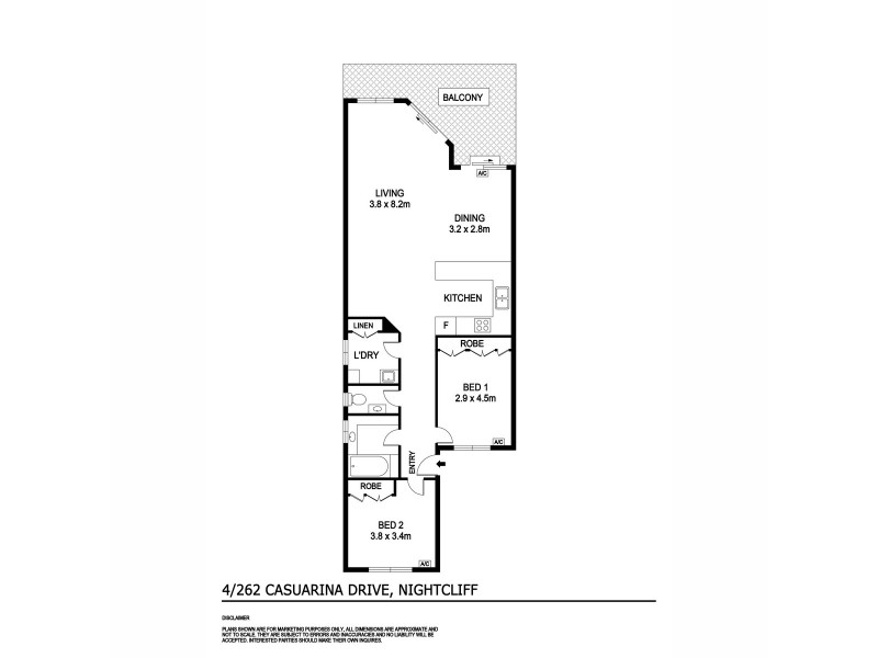 4/262 Casuarina Drive, Nightcliff NT 0810 Floorplan