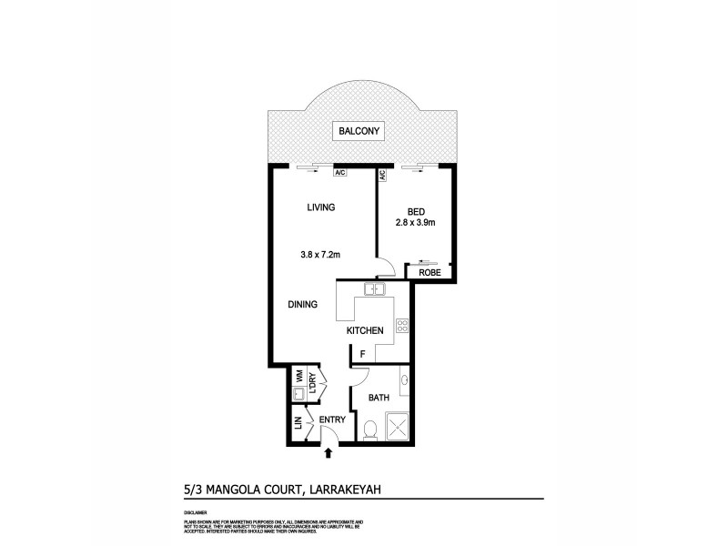 5/3 Mangola Court, Larrakeyah NT 0820 Floorplan