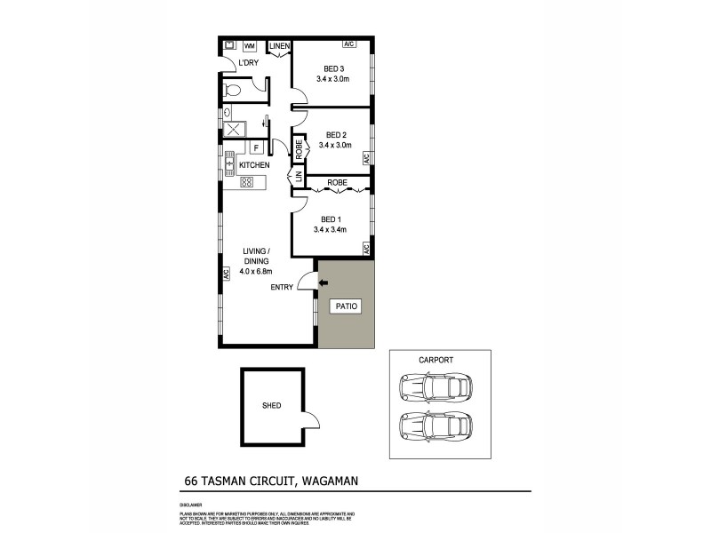 66 Tasman Circuit, Wagaman NT 0810 Floorplan