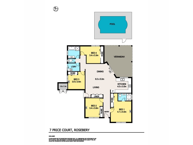 7 Price Court, Rosebery NT 0832 Floorplan