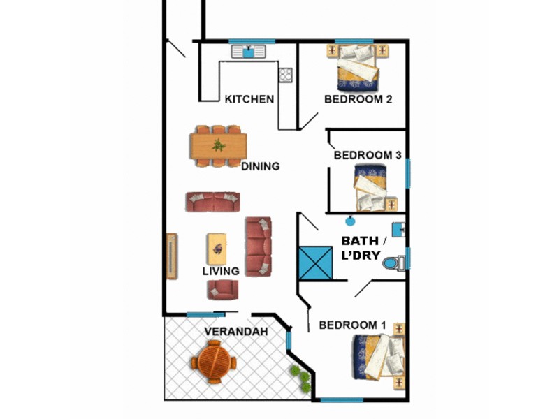 19/73 Progress Drive, Nightcliff NT 0810 Floorplan