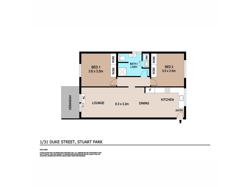 1/31 Duke Street, Stuart Park NT 0820 Floorplan