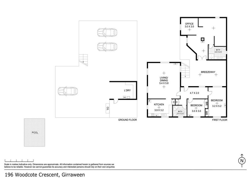 196 Woodcote Crescent, Girraween NT 0836 Floorplan