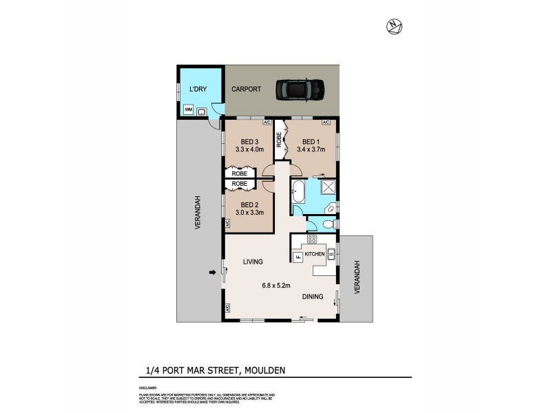 1/4 Port Mar Street, Moulden NT 0830 Floorplan