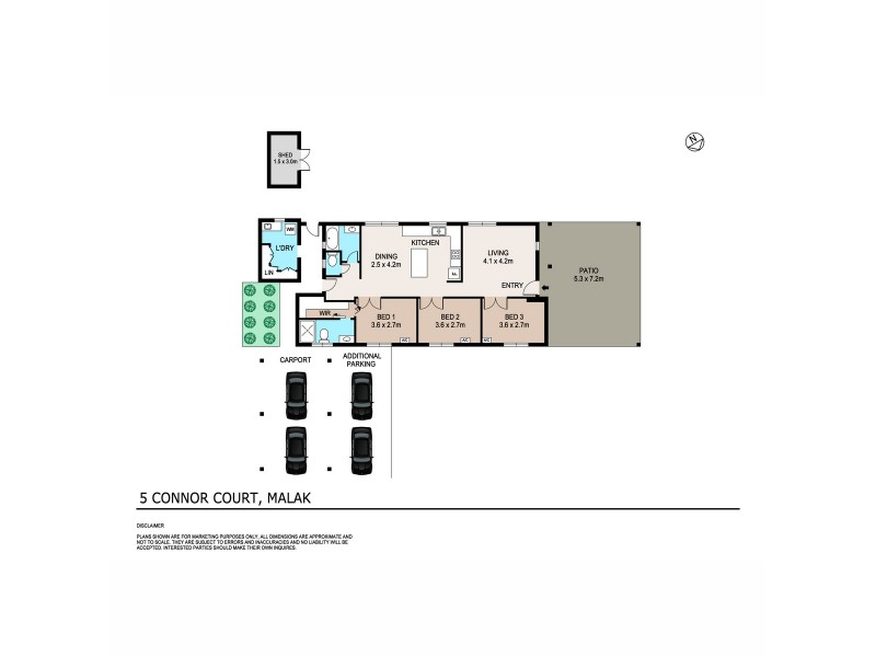 5 Connor Court, Malak NT 0812 Floorplan